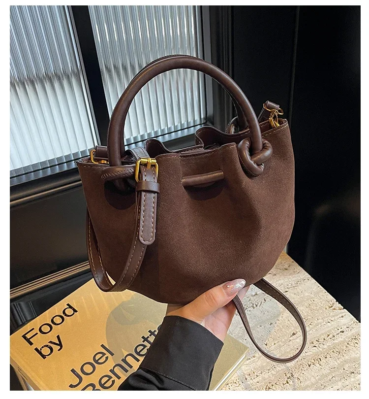 2026 New Sweet Vintage Sewing‑Thread PU Zipper‑Crossbody‑Bag, Basic‑Style Versatile Shoulder‑Purse for Women Daily‑Commute‑Use