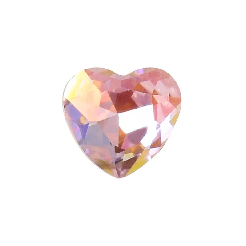 5pcs เล็บ rhinestones Charms คริสตัลเพชรสีชมพูสีเพชร Water DROP Love เครื่องประดับเพชร