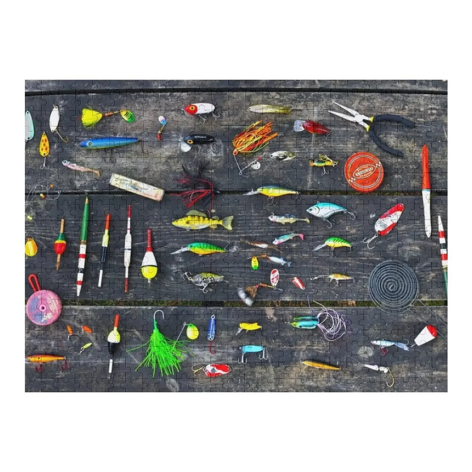 

Fishing Lures Jigsaw Puzzle For Children Wood Name Custom Name Child Toy Puzzle