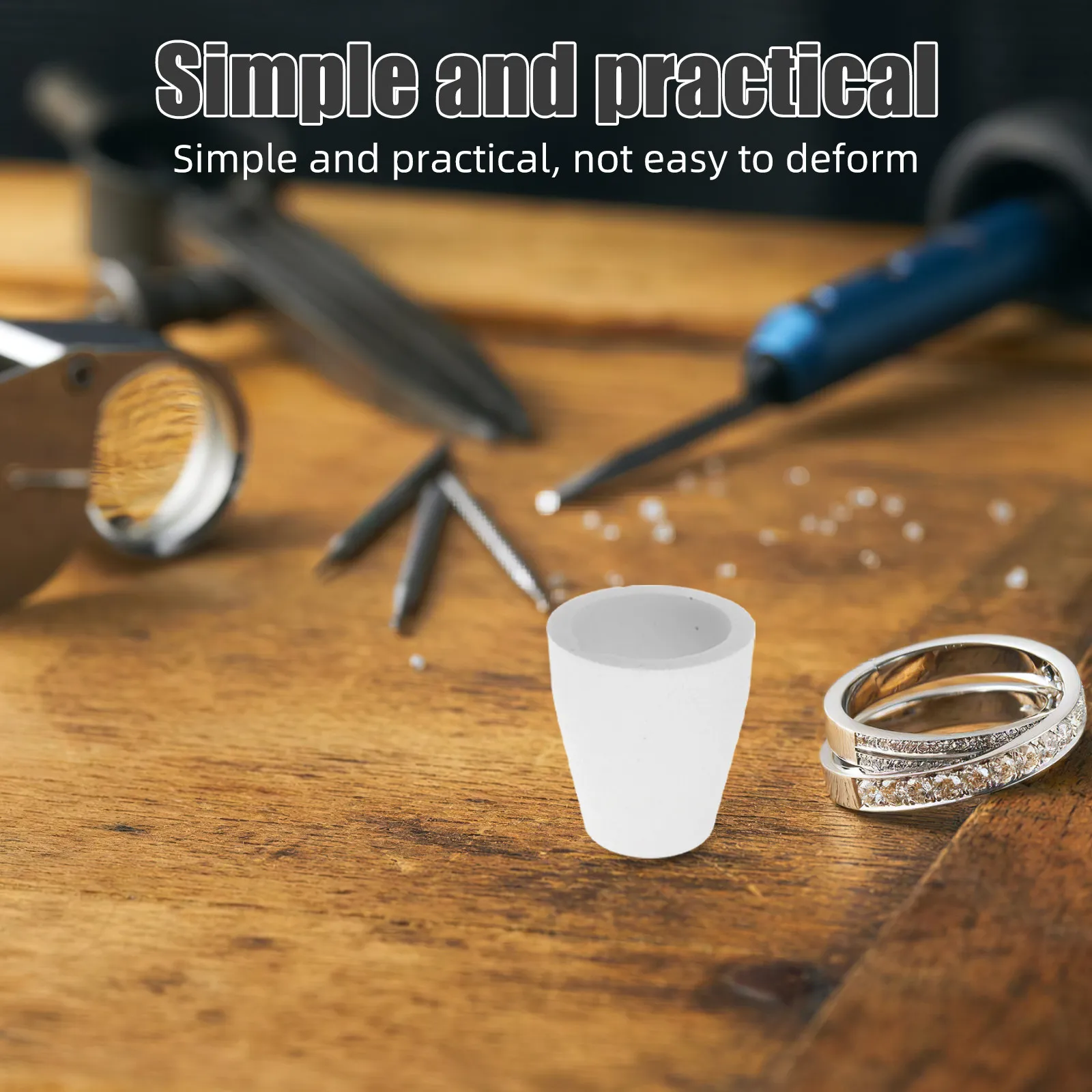 

Quartz Crucible High Purity Melting Bowl Portable Metal Melting Tool Jewelry Casting Mold for Silver Gold Copper Refining