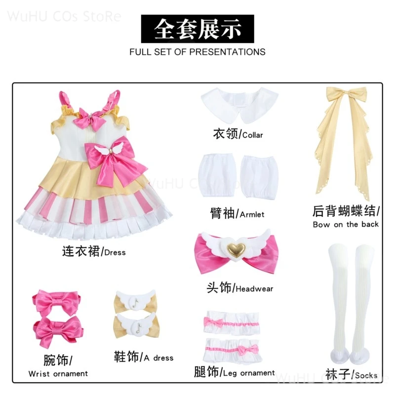 Anime Pripara Manaka Laala Cosplay Costume Lala Wig Girl Princess Dress Suit Lolite Dress Woman Halloween Party Role Play Outfit