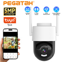 PEGATAH Tuya WiFi Camera Outdoor 5MP Smart Night Vision Surveillance Cameras PTZ Security CCTV Cam Motion Tracking Support Onvif