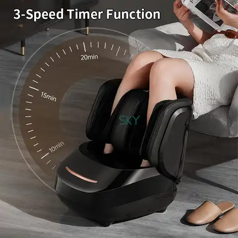 Machine électrique de Massage des pieds Shiatsu, rouleau de pétrissage à Compression d'air, masseur, thérapie de chauffage infrarouge, soins de santé relaxants 220V