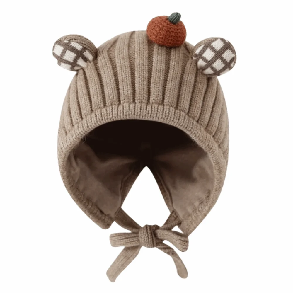 

Cute Winter Baby Crochet Hat Breathable Cold-Resistant Toddler's Knitted Hat Thermal 5-24 Months Ear Protection Hat
