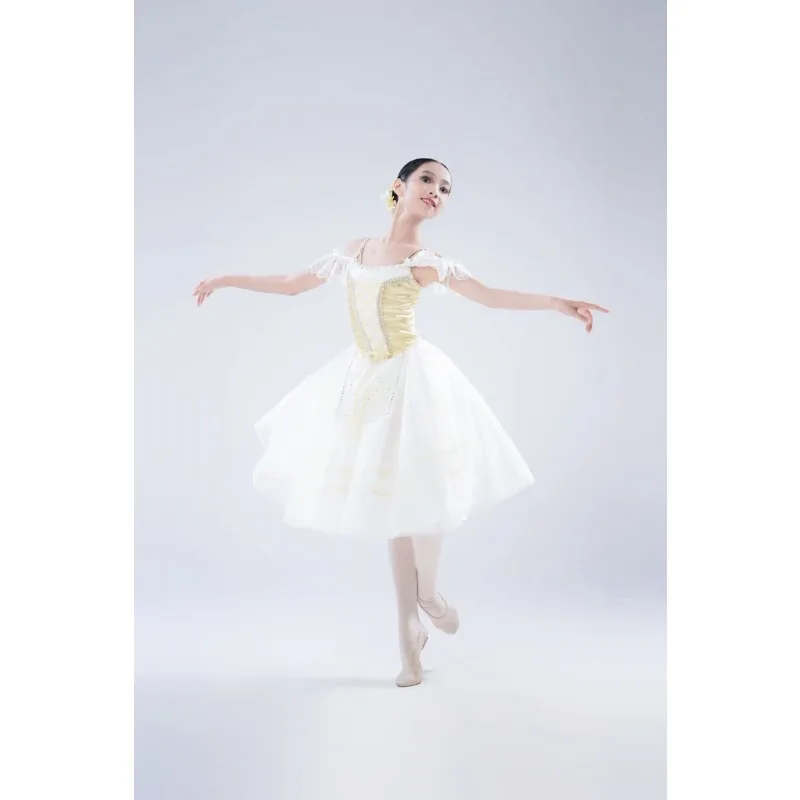 

Tutú Profesional De Ballet Para Niña Ballet Dance Costume for Kids Giselle Tutu Performance Outfit Traje De Fiesta De Bailarina