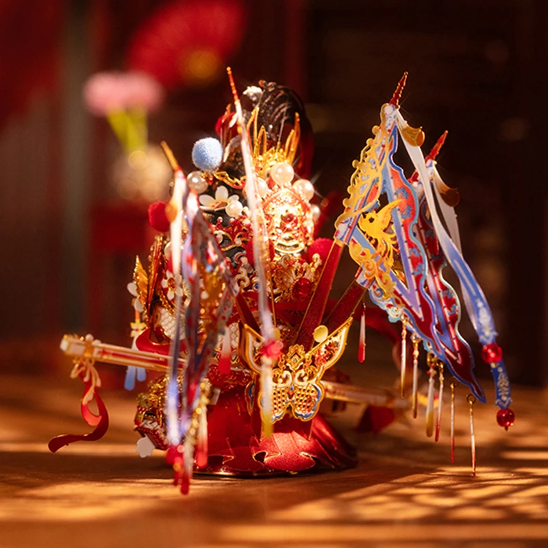 DIY rompecabezas de Metal 3D Mini Hua Mulan kits de modelos en miniatura rompecabezas ensamblado artesanía hecha a mano amigos regalos de cumpleaños decoración del hogar