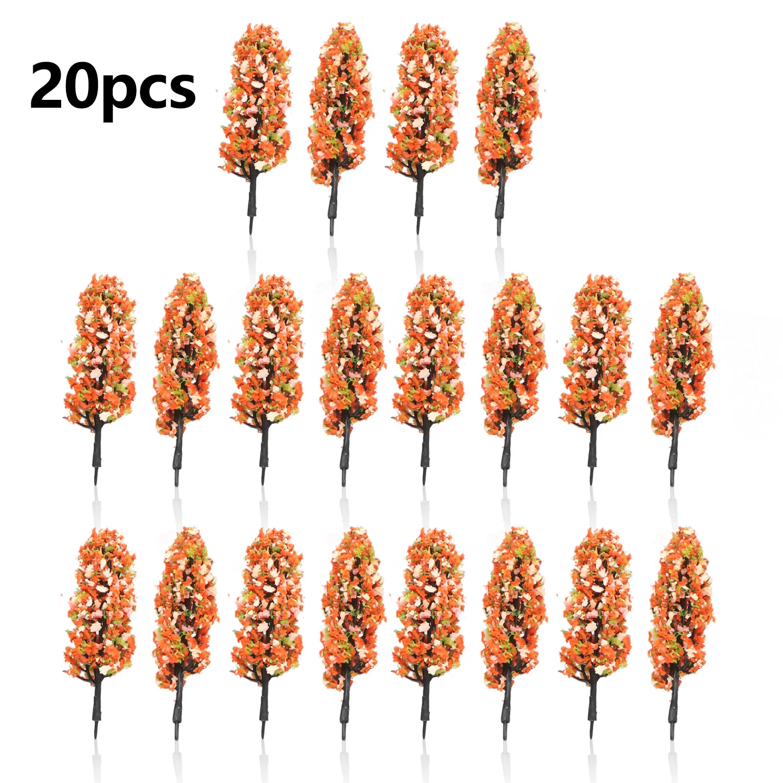 Add Realism and Charm to Your Train Tracks 20Pcs 8 5cm Train Layout Model Flower Trees for Scene Layouts and DIY Projects