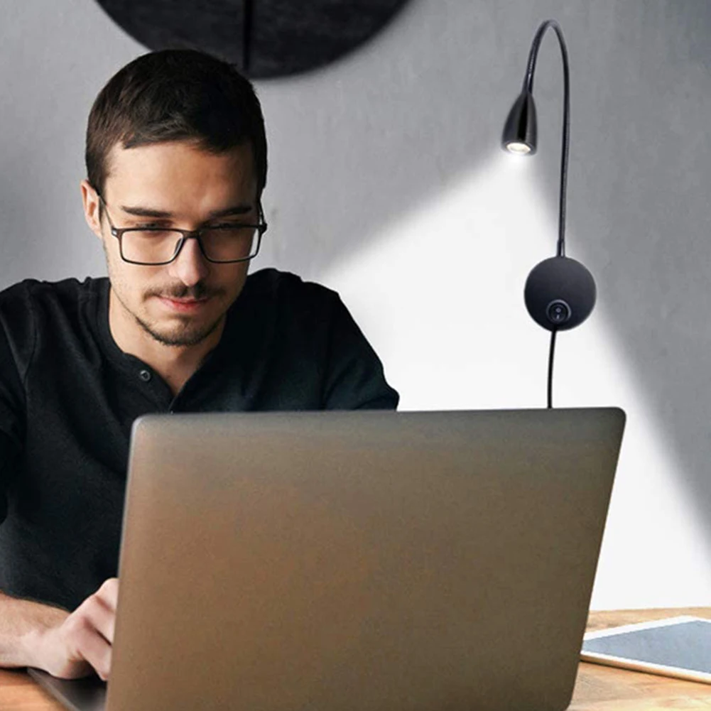 معقوفة LED القراءة الجدار مصباح قابل للتعديل الحائط غرفة نوم ليلة ضوء الجدار مصباح الشمعدانات دراسة LED كتاب ضوء الليل #2