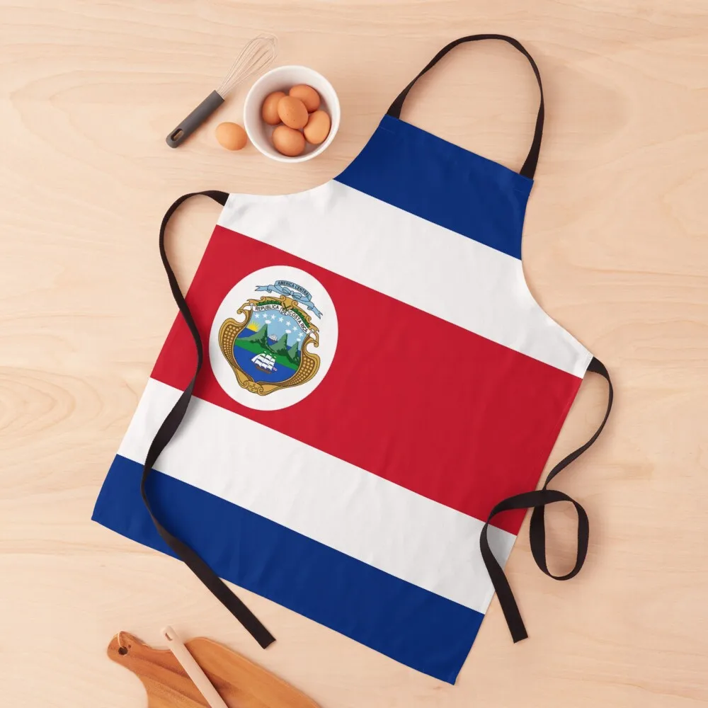 

Flag of Costa Rica Apron Kitchen on the wall with personal logo carpenter christmas decoration Apron
