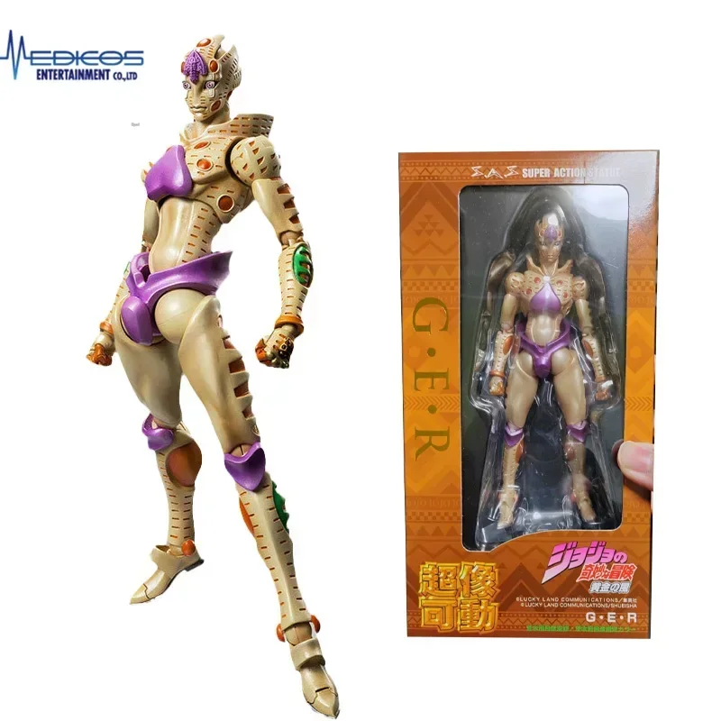 100% Genuine Boxed MEDICOS-E Super Action Statue Gold Experience Requiem JoJo's Bizarre Adventure 16CM Figure Model Action Toys