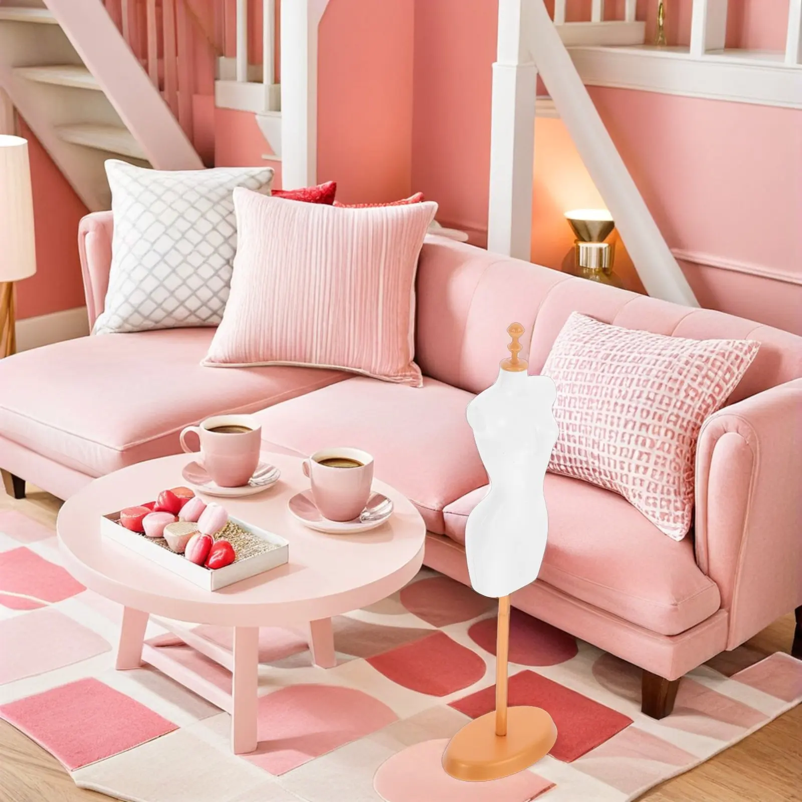 

Маленький портновский манекен для одежды, модель для индивидуального пошива с устойчивым основанием, декоративный ландшафтный аксессуар