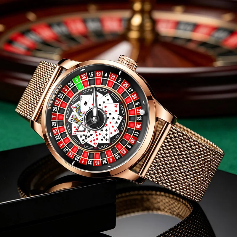 Entertainment Games Roulette Casino Mechanical Watch Men's PINDU Hot Selling Men's Watch NH35A Movement Stainless Steel Watches