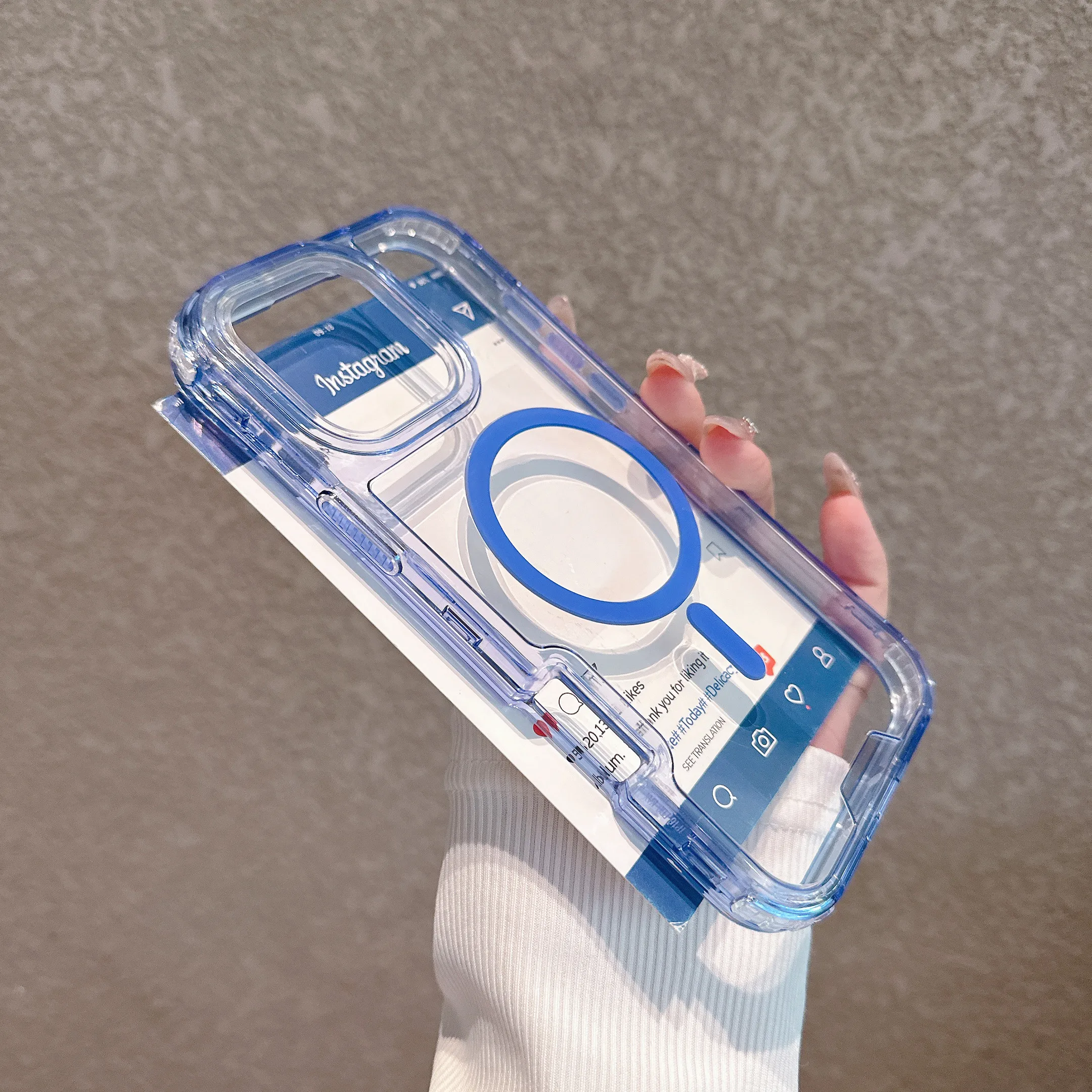 Heavy Duty Hard 3 IN 1 Clear Shockproof Magnetic Case For iPhone 15 14 13 12 11 16 Pro Max Plus Magsafe Wireless Charging Cover - náhled 2