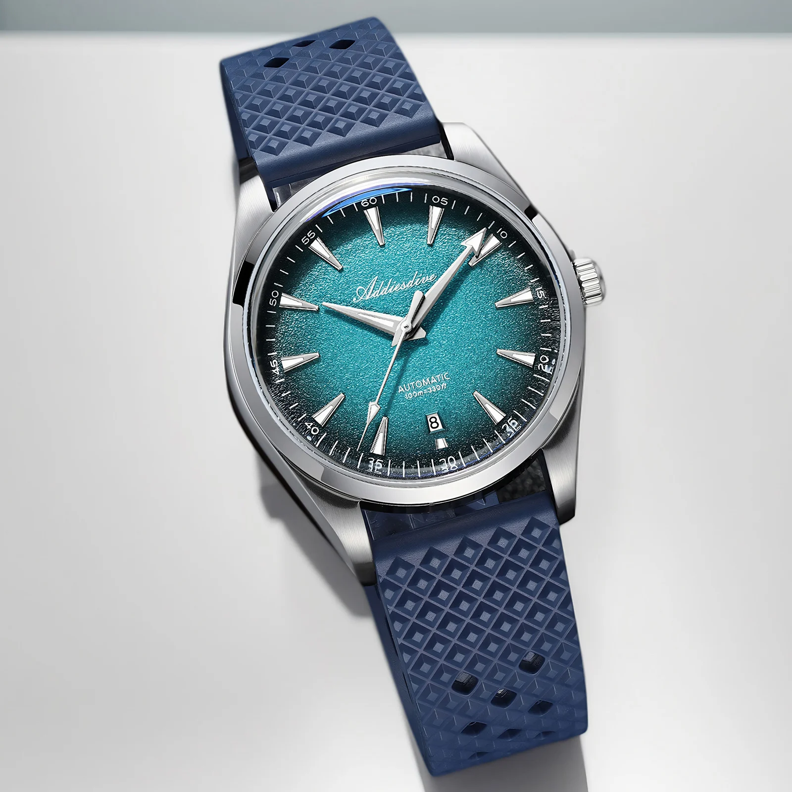 

ADDIESDIVE Men's Automatic Watch Waterproof Luminous Bubble Glass Stainless Steel Date Wristwatch For Men Luxury Dress Watch