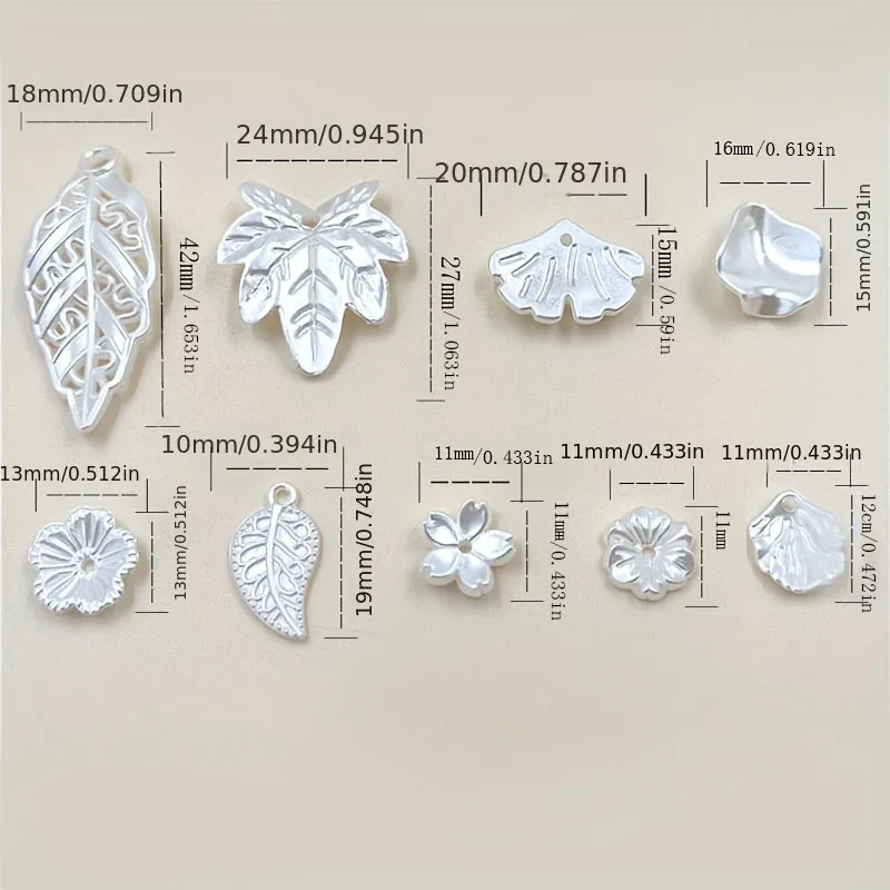 Imitation Pearl Flower Leaf  Beads Pendant DIY Hairpin Jewelry Making Materials