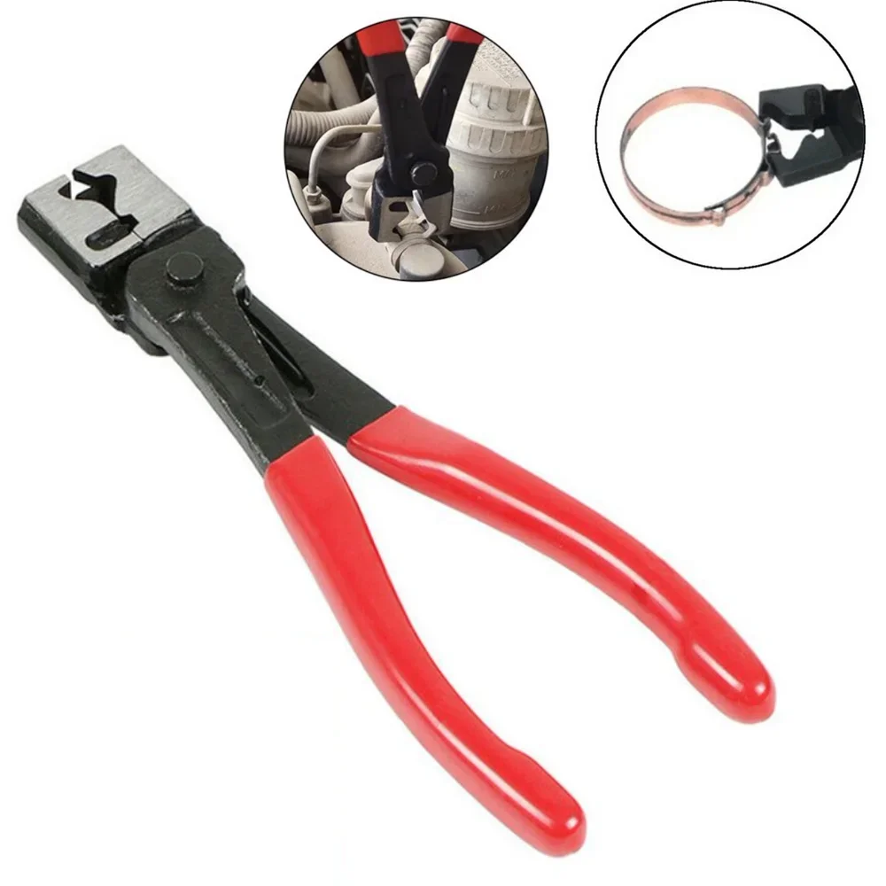 Car Clip Fuel Oil Water Hose Pipe Tube Clamp Fastener Hose Clamp Plier Oil Hose Crimping Plier R Type Collar Car Repair Tool