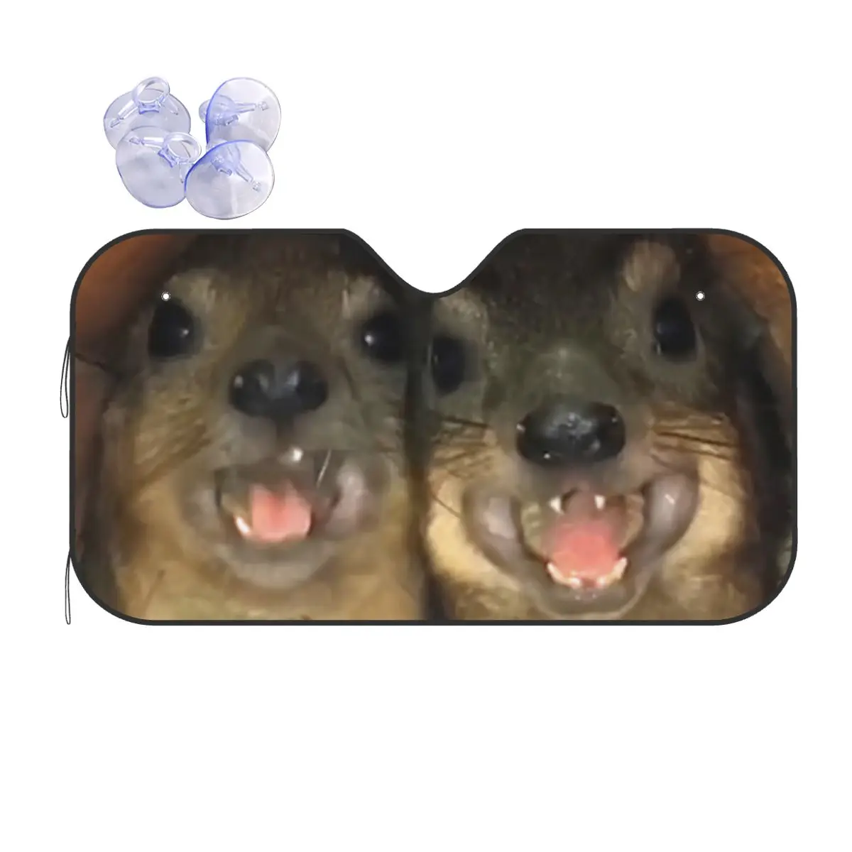

Rock Hyrax Funny Meme Sunshade Windscreen Car Front Windshield Window Sun Visor Accessories Covers