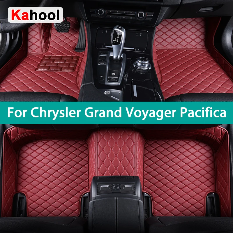 

KAHOOL Custom Car Floor Mats For Chrysler Grand Voyager Pacifica 2007-2023 Auto Carpets Foot Coche Accessorie