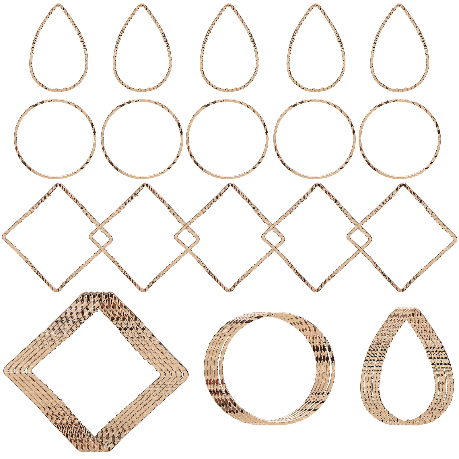 

30 Pcs Earring Hoop Beading Finding Earrings Metal Craft Hoops Findings Copper Making Kit
