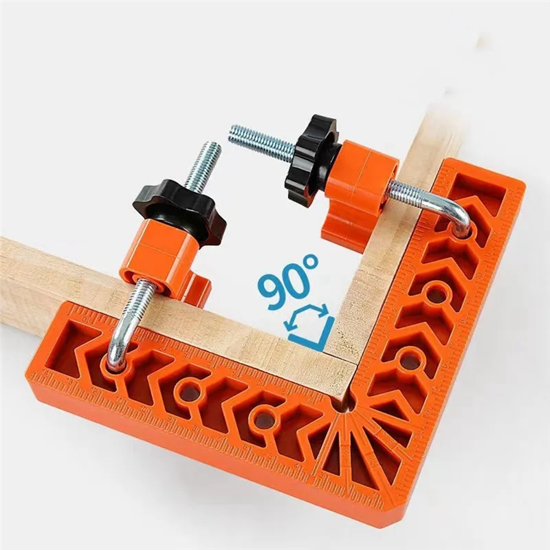 

A72U Right Angle Locator 90° Plate Splicing Fixator Orange Plastic Woodworking Scriber Marking Ruler