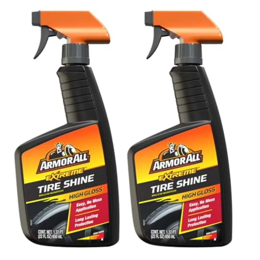 

Tire Shine One-Step Tire Shine Spray for Precise Even Shine and Minimal Overspray - 2 Count