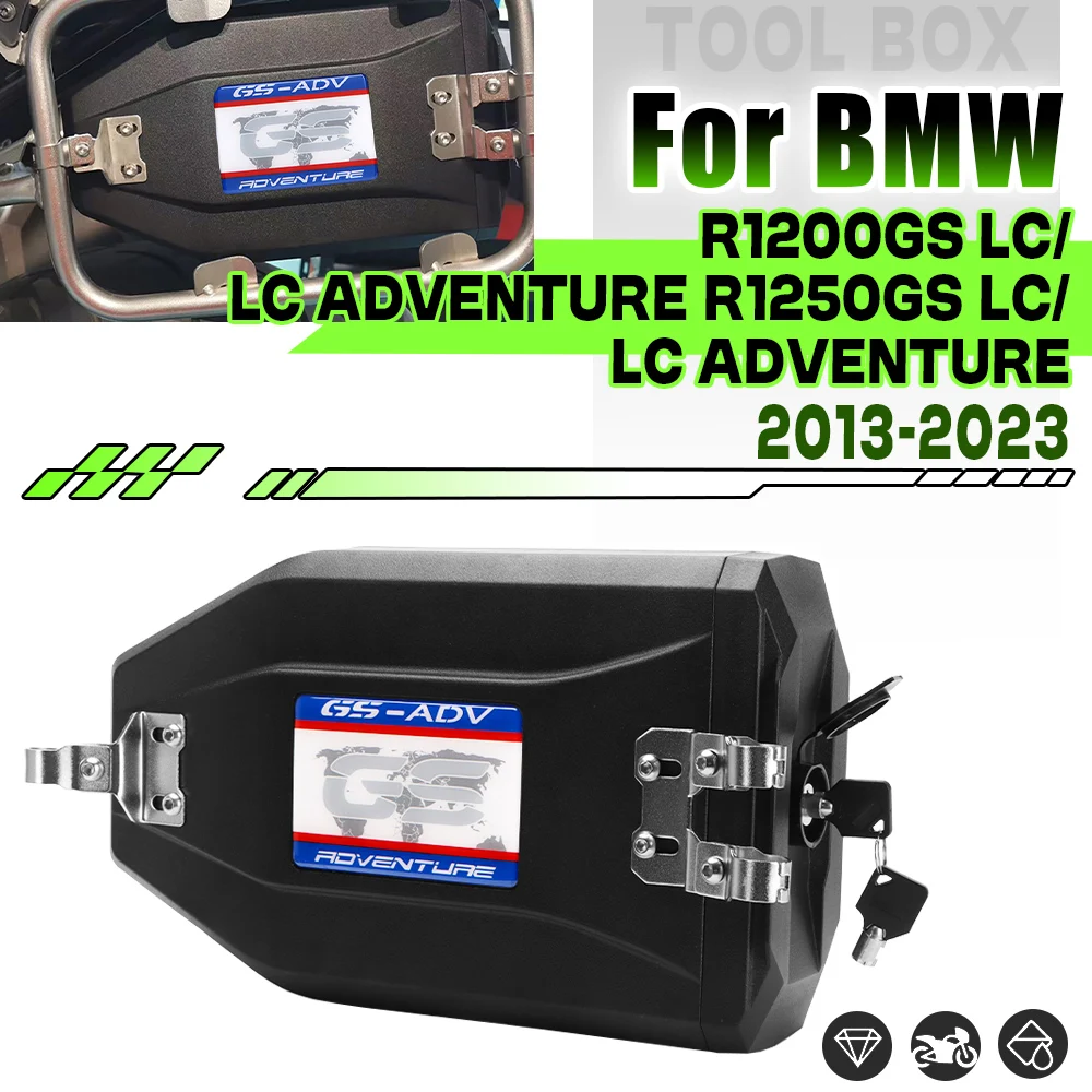 

Для R1200GS LC R1200 gs lc adv R1250GS LC ADV 2013-2023 Мотоцикл 4.2L Ящик для инструментов Левый боковой кронштейн Чехол для хранения Коробка Аксессуары