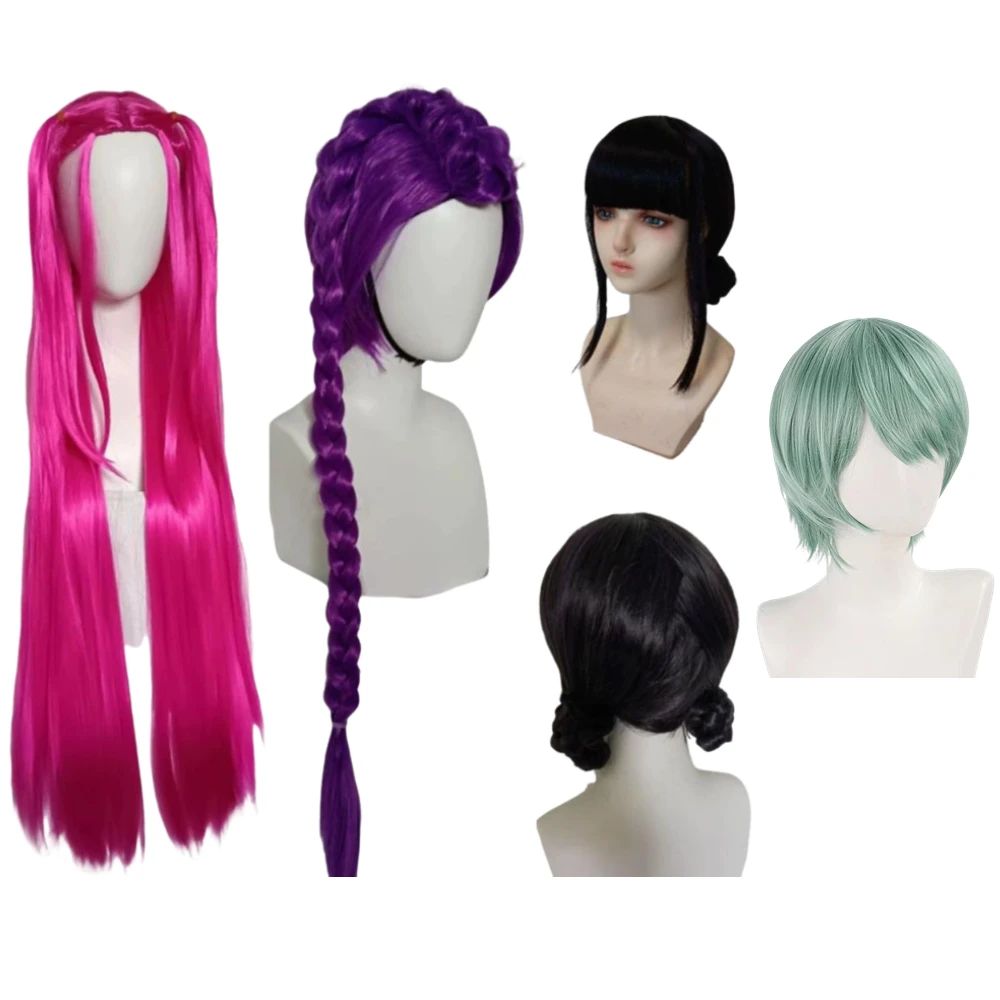 Rumi Mira Zoey Cosplay Wig KPOP Demon Hunters Cosplay Huntrix Saja Boys Jinu Baby Mystery Cosplay Wig Halloween Party Costume