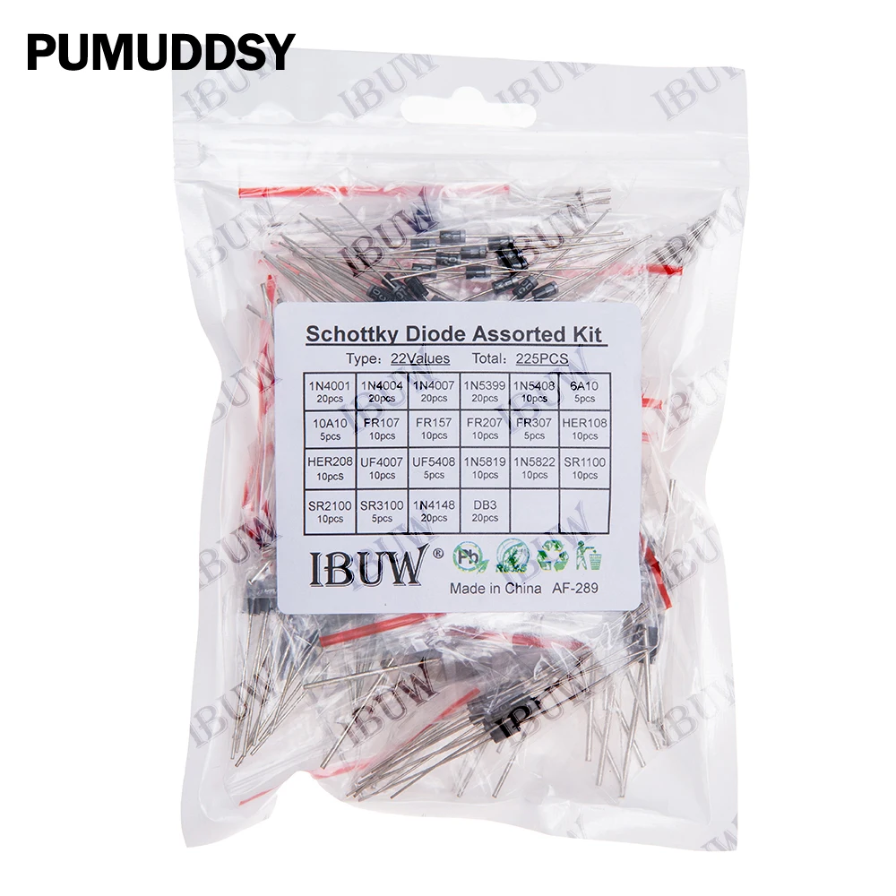 225PCS 22Values Sch…