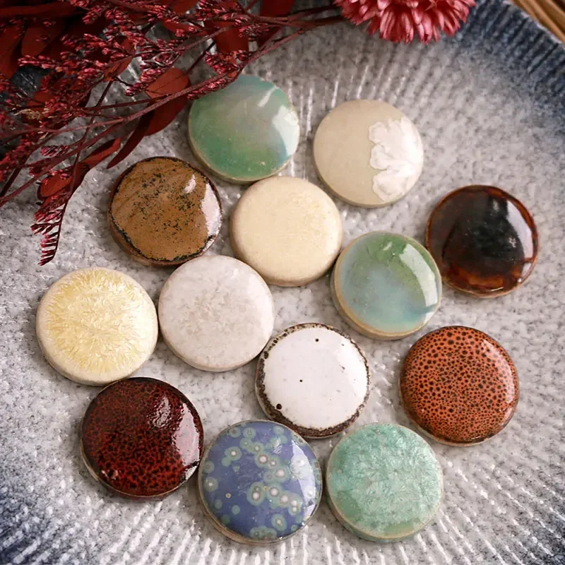 100g ovale Keramik-Mosaikfliesen, Stück, DIY-Mosaikherstellung, Steine für Handwerk, Hobby, Kunst, Zuhause, Wanddekoration, Blattblütenblattform, cerh1