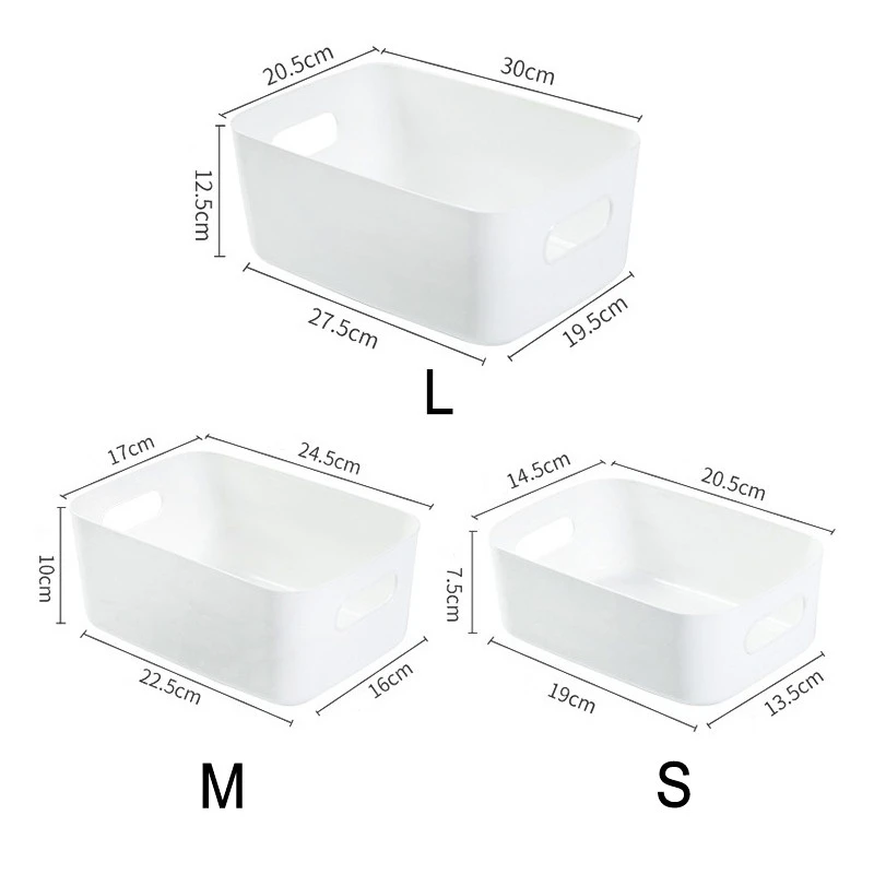 Desktop Storage Box Sundry Storage Student Snack Plastic Cosmetic Storage Box Household Kitchen Sorting Box Makeup Box