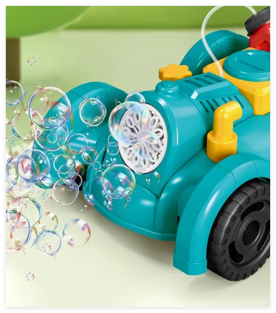 Electric Tank Trolley Bubble Gun Automatic 12Hole Soap Bubble Blower Machine Outdoor Game Kid Push Walker Toy Party Wedding Gift