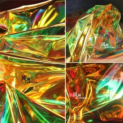 

Водонепроницаемая ткань цвета шампанского, золотая иллюзия, лазерная мембрана из ТПУ, одежда, шитье своими руками по метрам, оптовая продажа ткани