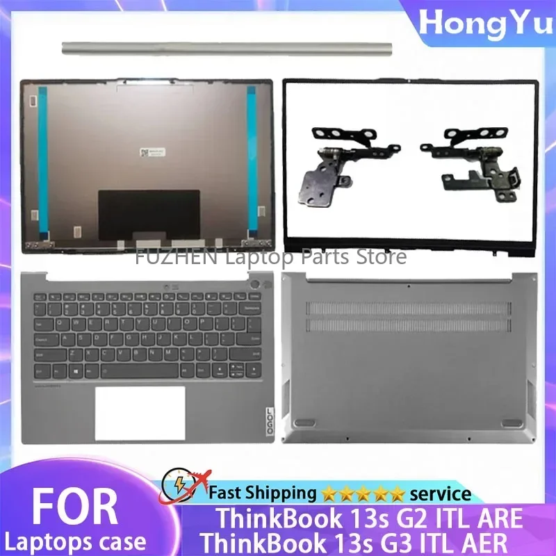 

New For Lenovo ThinkBook 13s G2 G3 ITL ARE Laptop LCD Back Cover Front Frame Palm Pad Keyboard Bottom Cover Hinge Shaft Cover