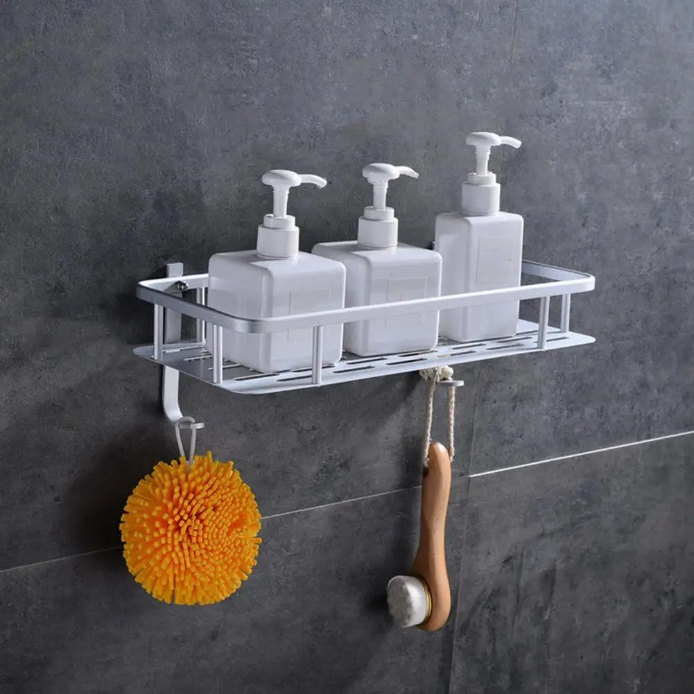 Shower Shelf 2 Colors Non Marking Shower Organizer Corrosion-resistant Round Edges Shower Organizer Bathroom Accessories