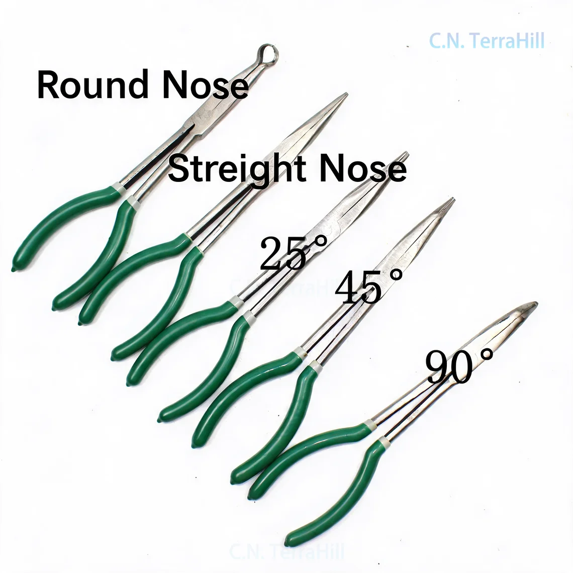 Long Nose Pliers 11 Inch, Extended Bent Needle Nose Pliers for Gripping and Precision Work