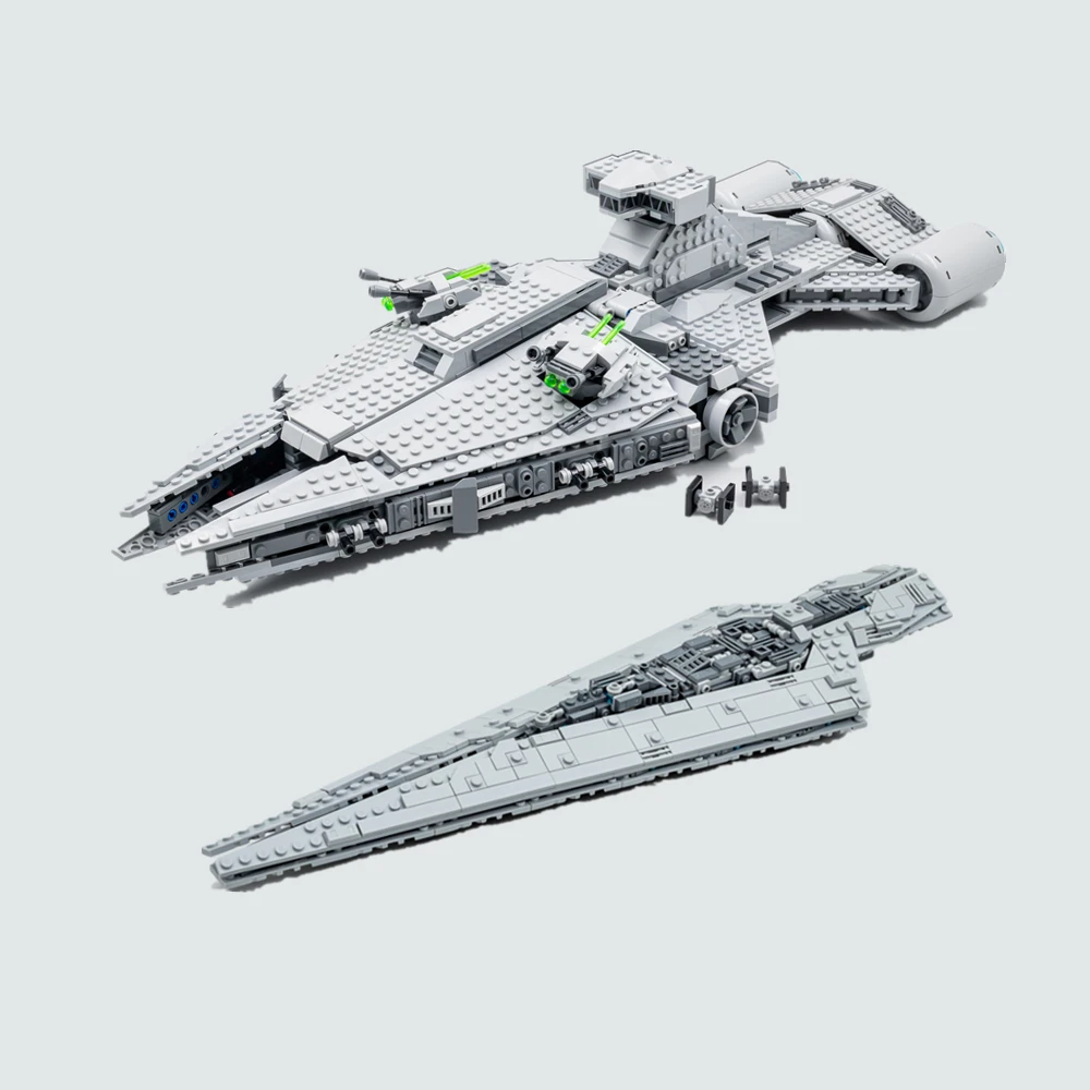 Space-Imperial Light Cruiser Military-WARS Fighter Executor Destroy SpaceShip Toys Model Building Blocks Bricks Toys Gift