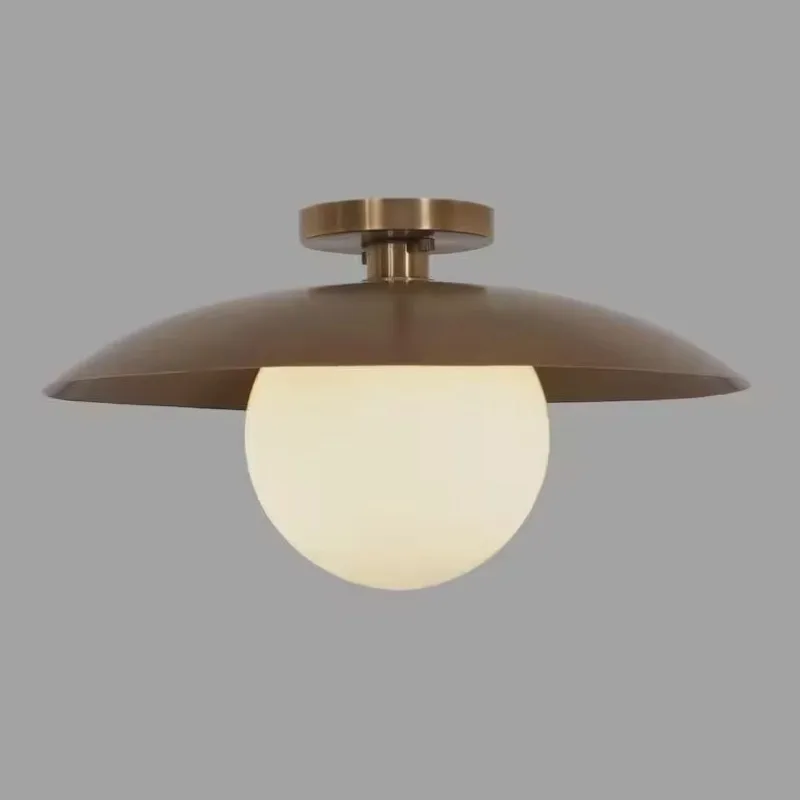 

Modern recessed ceiling lamp with single spherical shade and disk design, perfect for satellite-style wall lamp fixtures