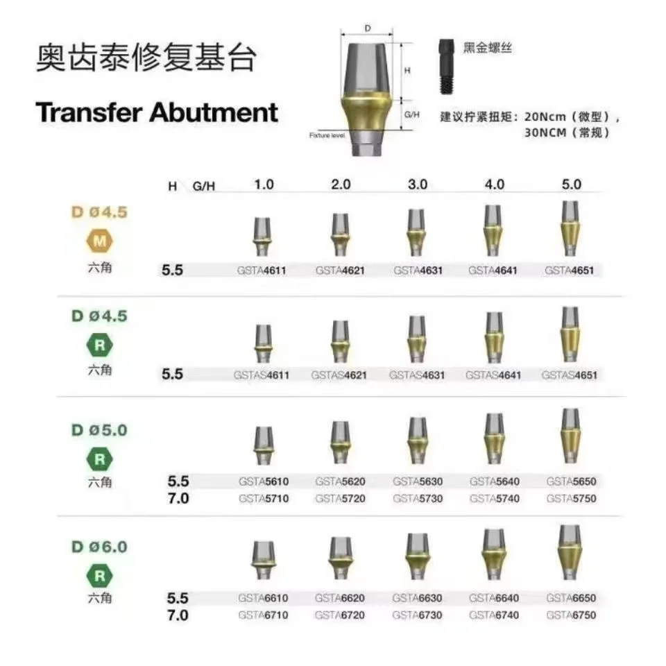 OSSTEM Dental Implant Healing Abutment Implant Accessories