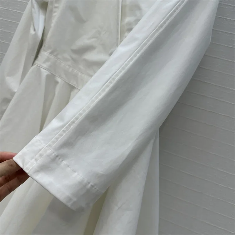 Damenkleider Neues asymmetrisches, plissiertes, schmales Minikleid für den Herbst 2026, 100 % reine Baumwolle, V-Ausschnitt, kurze Kleider, Y2K-Hemdkleid