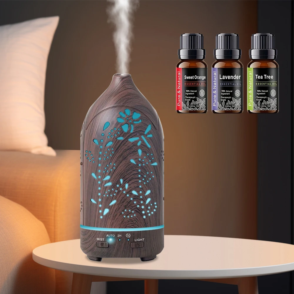

Whisper-Quiet Ultrasonic Essential Oil Diffuser , 7 Color Changing LED Lights & Auto Shut-Off, Ideal Aromatherapy Diffuser for H