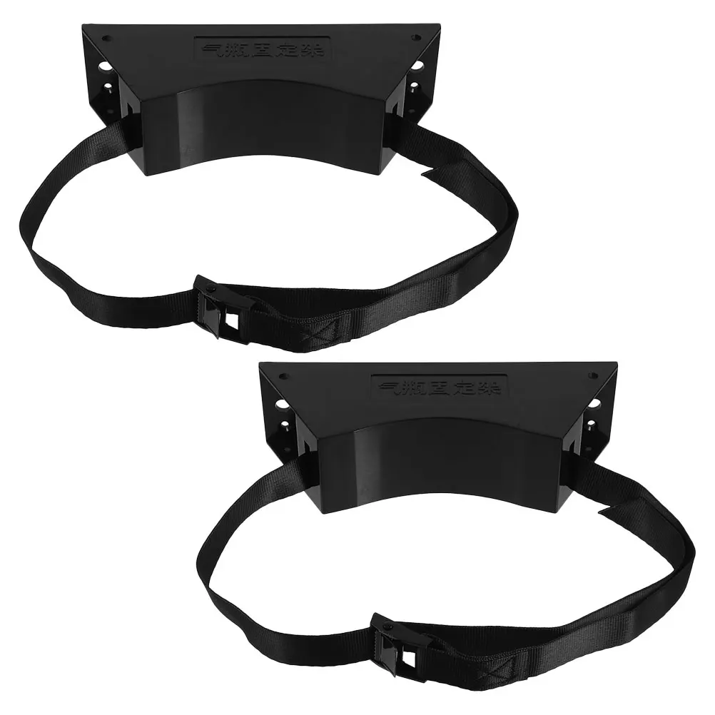 

2pcs Gas Holder for 40L Cylinder Rack Lightweight Black Expansion Tank Bracket Propane Tank Mount Office Use Hardware