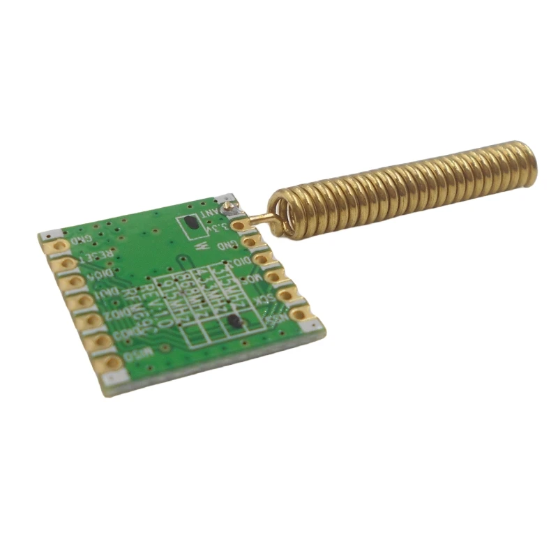 RFM69CW 433/868/915mhz With antenna Lora module FSK Wireless Transceiver Module SX1231 13DB SPI 16*16mm