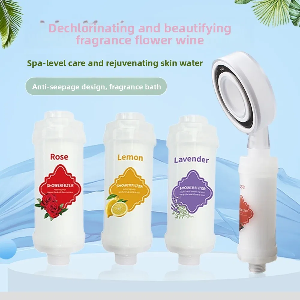 

Lavender Shower Head Water Filter Dechlorination Mixed with Vitamin C Perfume Water Filter Filter Impurities Anti-scaling