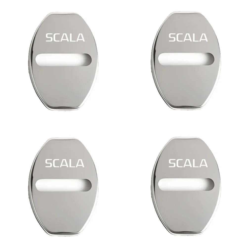 4 قطعة قفل باب السيارة مشبك غطاء للحماية مكافحة الصدأ مقاوم للماء لسكودا سكالا مونتي كارلو G-TEC سكالا TSI إطلاق الطبعة #6