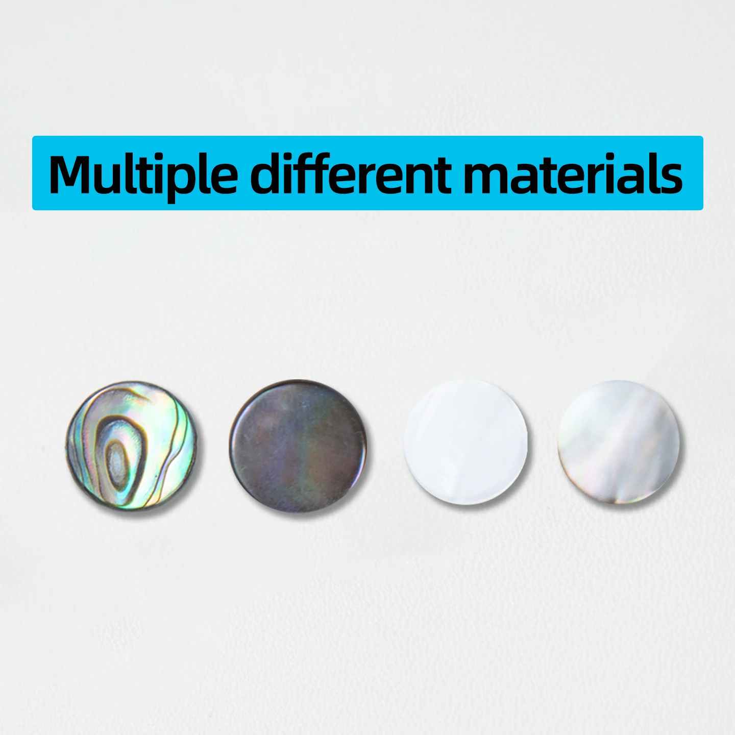 وسادات مفاتيح أداة البوق المسطحة B، وسادات مفاتيح ميكا سوداء اللؤلؤ/وسادات أم اللؤلؤ البيضاء، مجموعة من ثلاث قطع