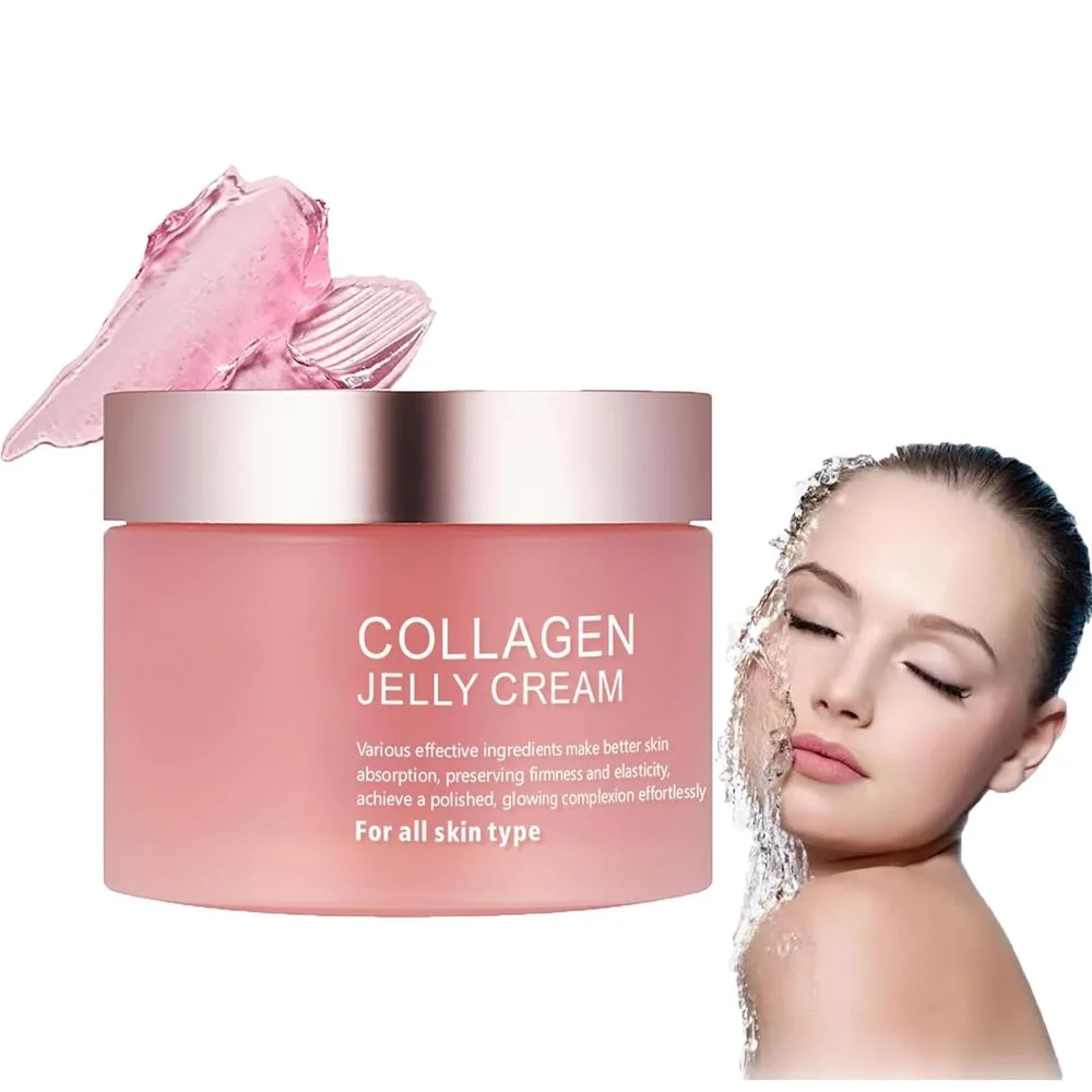 Crema de gelatina de colágeno de 100g, mejora la piel, hidratante y iluminadora, máscara de crema de gelatina de niacinamida de colágeno, fácil de absorber