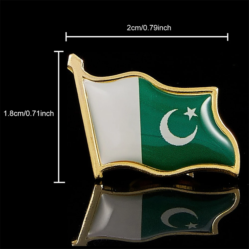 Pakistan Islamic Republic National Flag Lapel Pin Hinduism Buddhism Christianity Zoroastrianism