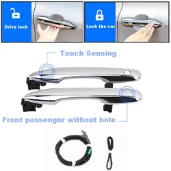 silvery Sensor Handle Intelligent Door Handle Modification Keyless entry For Toyota Camry 18-2022 Xv70 V70 70 for prius xw50 50