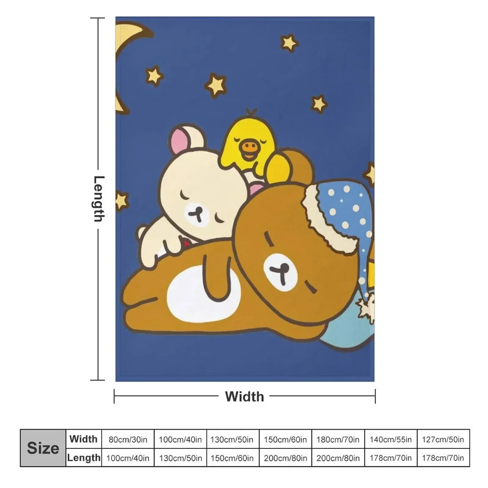 Sleepy time bears Rilakkuma Throw Blanket Blankets For Baby Picnic Comforter Furrys Blankets
