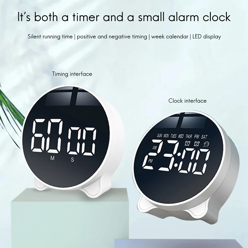 BEAU-Digital Kitchen Timer,Timer With Large LED Display,For Cooking Classroom, Easy For Kids And Seniors To Use